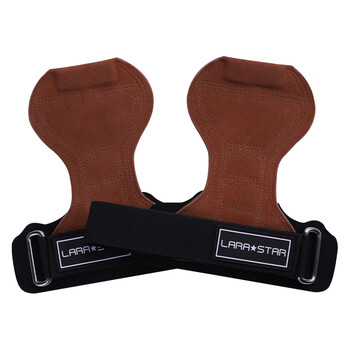 劳拉之星助力带牛皮健身护掌防起茧引体向上护腕硬拉手套单杠 棕双只 劳拉之星助力带牛皮健身护掌防起茧引体向上护腕硬拉手套单杠 棕双只