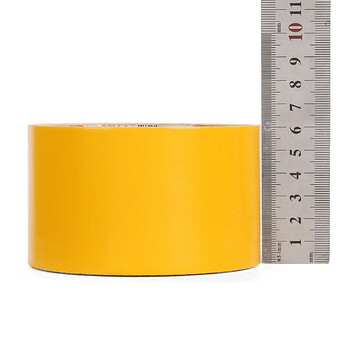 迪麦佳 强力布基胶带加厚防台风可封窗舞台地毯胶带耐磨防水布基胶带厚度250μ 黄色加宽 60mm*10m 1卷