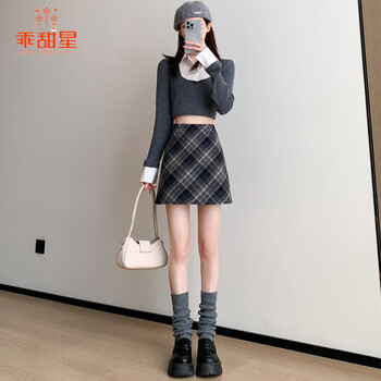毛呢小a短裙型号规格- 京东