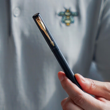 派克钢笔 签字笔 商务办公送礼 男女生日礼物 练字 威雅XL经典黑金夹墨水笔