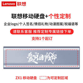联想（Lenovo）4TB 移动硬盘固态(PSSD) ZX1 Type-c USB3.1双接口 读速560MB/s 手机直连 电脑 银色