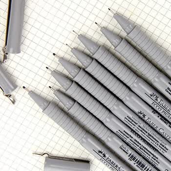 辉柏嘉（Faber-castell）针管笔绘图笔0.8mm油性勾线笔学生美术绘画描边设计黑色单支装166899