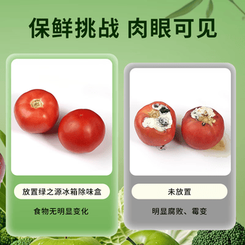 绿之源冰箱除味剂活性炭冰箱除味杀菌神器冰箱除臭剂冰箱除味盒180g