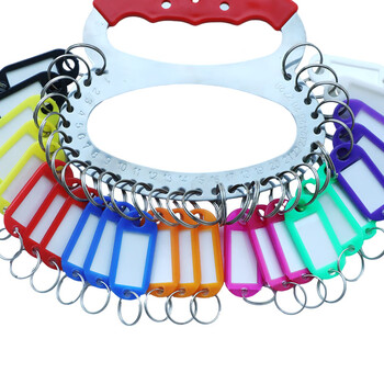 得印18位钥匙盘钥匙环圈钥匙牌金属7423钥匙扣收纳盘可标记钥匙板分类管理环扣锁匙串钥匙盘1/个发票