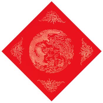 思乐得（SILEDE）斗方空白手写福字红纸手写对联描红春联洒金红色宣纸 龙凤呈祥34*34cm包/20张/包 JD