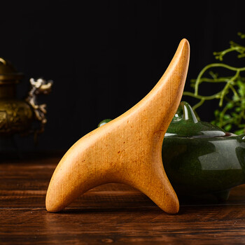 三角雀脚底按摩器按摩棒位点按实木足部足底足疗经络工具神器 香木 送