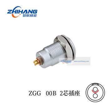 ZHJM深圳智航精密M7航空插座ZGG 00B 2 3 4 5 6芯微型推拉自锁连接器厂家直销 ZGG 00B 2芯插座