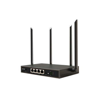 飞鱼星5G双频千兆无线路由器3000M无线商用高速路由 wifi6穿墙精钢铁壳 多WAN支持医保专线AX1800