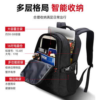 SWICKY瑞驰背包男士双肩包大容量旅行包15.6英寸笔记本电脑包商务出差 SWICKY瑞驰背包男士双肩包大容量旅行包15.6英寸笔记本电脑包商务出差