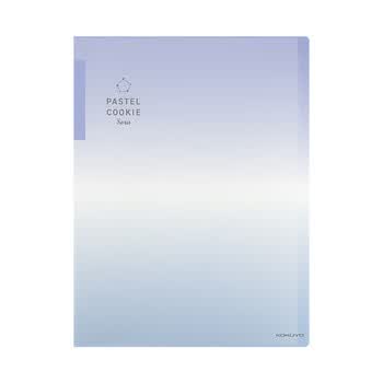 国誉(KOKUYO) A4文件夹淡彩曲奇晴空系列 学生资料册收纳夹 WSG-CBV40BB 海湾蓝蓝40袋内页 高透