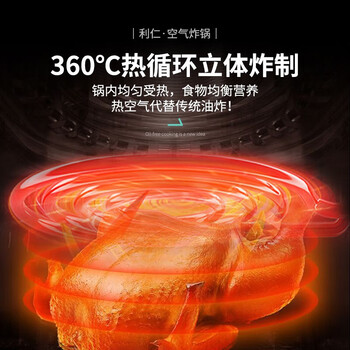 利仁（Liven）空气炸锅家 2L煎炸锅薯条机 LPKZ-28无油气炸锅airfryer 天蓝色