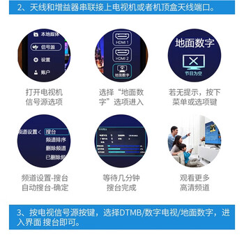 安兴联 dtmb地面波数字电视天线室外高空高清电视信号接收器 专业版 5米 农村不可用
