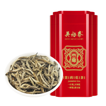 吴裕泰茉莉花茶 茉莉贡毫 浓香型100g 秘制九窨初展一芽一叶 吴裕泰茉莉花茶 茉莉贡毫 浓香型100g 秘制九窨初展一芽一叶