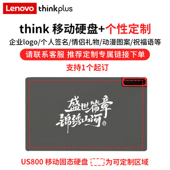 ThinkPlus联想 256G移动固态硬盘 Type-c接口PSSD移动硬盘小巧便携手机扩容盘 US800