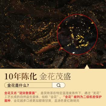 茶马世家安化黑茶正宗特优级手筑金花茯砖10年陈湖南特产非遗茶叶礼盒930g