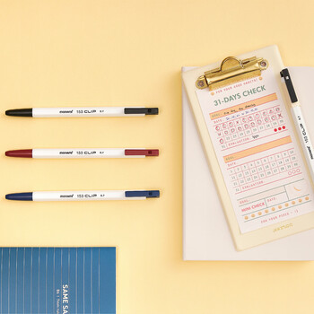 慕那美（monami）进口bic六角刷题圆珠笔1.0mm按动中油笔签字笔复古原子笔书写顺滑01069 黑蓝红3支装