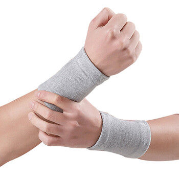 驰动夏季薄款护腕男女运动扭伤护具羽毛球篮球网球擦汗腕带2只装均码