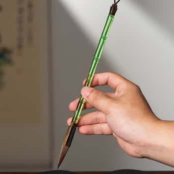 梅林笔庄狼毫毛笔专业级书法专用中楷小楷国画初学者成人入门练字楷书隶书行书颜体高档文房四宝中号狼毫毛笔
