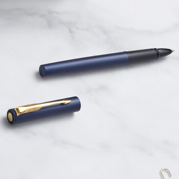 派克签字笔 圆珠笔 商务办公 男女生日礼物书法文具 威雅XL逐浪蓝金夹宝珠笔