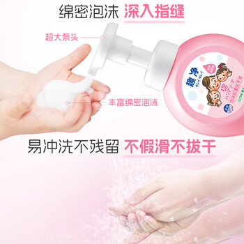 狮王（Lion）趣净泡沫抑菌洗手液纯净爽肤香250ml家庭全家适用儿童天然进口