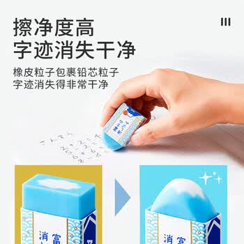 普乐士（PLUS）富士山橡皮擦儿童橡皮学生高考用创意网红文具铅笔檫象皮可擦笔擦 富士山蓝色mini 1块装