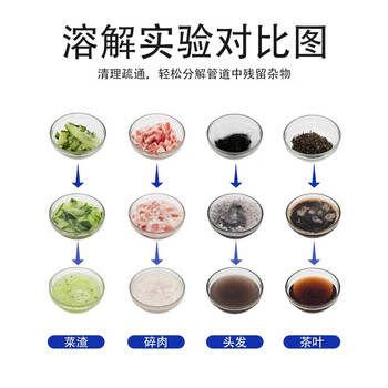 MISSCELL管道疏通剂强力溶解疏通厕所马桶厨房下水道堵塞除臭剂500ml*6