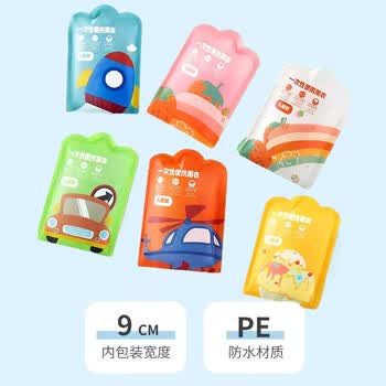 诺兰森迪一次性彩色雨衣儿童全身加厚卡片雨披小学生便携上学旅行户外书包