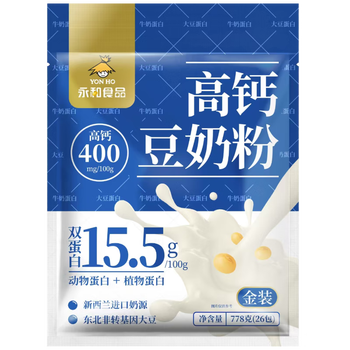 永和豆浆高钙豆奶粉778g 非转基因大豆 营养早餐 冲泡即食