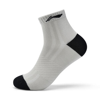 李宁（LI-NING）乒乓球运动袜男女三双装舒适耐磨透气短筒袜子羽毛球袜