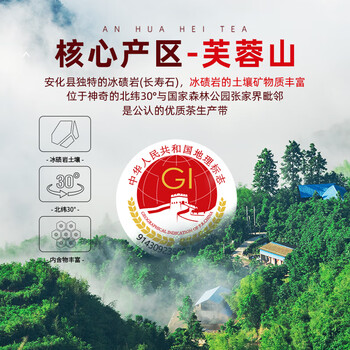 安化黑茶安化官茶天尖金花茯茶2013年湖南茶叶高档红木礼盒端午节送礼600g