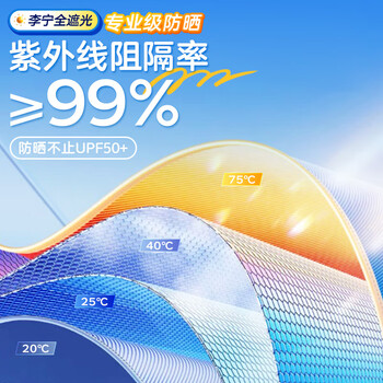 李宁骑行儿童冰袖防晒袖套冰丝护袖男女童UPF50+夏季户外遮阳防蚊虫