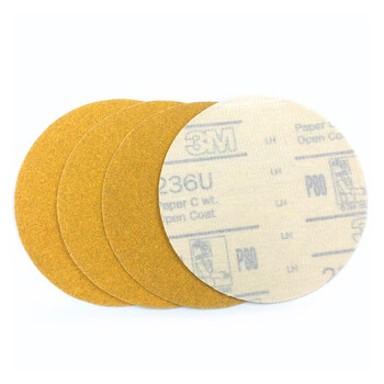 3M砂纸干磨砂纸漆面打磨抛光研磨背绒砂纸5寸236U80目100片装/盒 3M砂纸干磨砂纸漆面打磨抛光研磨背绒砂纸5寸236U80目100片装/盒