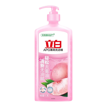 立白【热销到手2斤 果蔬餐具可用】洗洁精 白桃香APG薄荷1kg