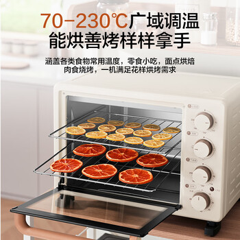 美的（Midea）多功能家用电烤箱30升 机械式操控 专业烘焙易操作 烘烤蛋糕面包PT3031
