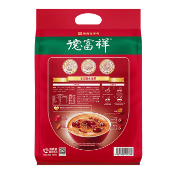 德富祥冲饮谷物代餐清真食品即食膳食五红油茶（甜）独立包装600g