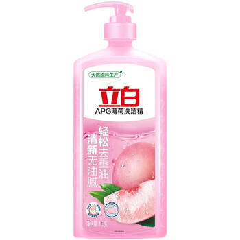 立白【热销到手2斤 果蔬餐具可用】洗洁精 白桃香APG薄荷1kg