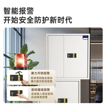 中伟（ZHONGWEI）电子保密柜文件柜铁皮柜档案柜密码柜钢制保险柜指纹锁分双节