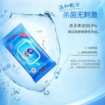 维达（Vinda）去菌湿巾温和无香80片家庭装VW1028