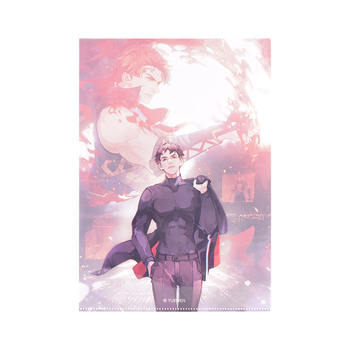 得力（deli）单只A4大小 全职高手文件套 2入学生资料文件档案保护收纳 票据试卷奖状作业收集册 QZ701韩文清