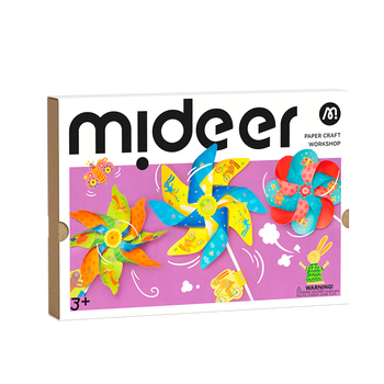 弥鹿（MiDeer）儿童手工折纸飞机3d立体纸艺奇趣工坊-风车王国 儿童生日开学礼物