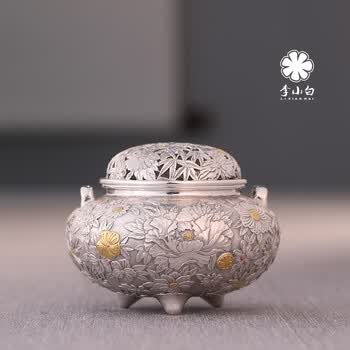 香炉 「銀900」 纯銀 銀杯 銀製品 纯银香炉品牌及商品- 京东