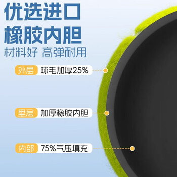 李宁网球TB70男女同款专业赛事用球耐磨耐打荧光果酸绿3颗装