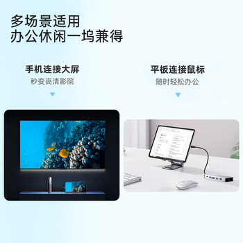 惠普（HP）战66 Type-C扩展坞 USB-C转HDMI转换拓展器4K投屏 PD快充千兆网口 手机平板笔记本电脑通用雷电3/4