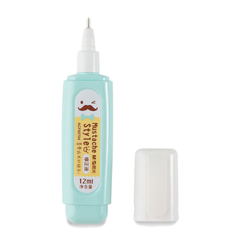 晨光（M&G）玩味胡子修正液12ml 小学生快干型初中高中涂改液修改液大容量修正笔 颜色随机