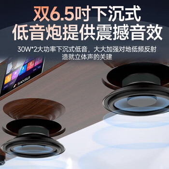 山水（SANSUI）DV-91F回音壁电视音响 家庭KTV套装全景声智能点歌机一体机家庭影院卡拉OK歌可接电视 带麦克风