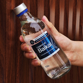 优活家丽珍贝加尔饮用天然水330ml*12瓶玻璃瓶整箱小瓶装进口水高端商务