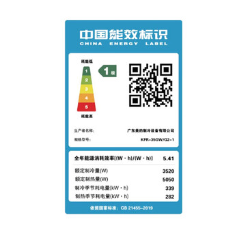 美的（Midea）1.5匹空调 新一级能效 变频冷暖 壁挂式空调挂机 大风口 智能清洁 KFR-35GW/G2-1