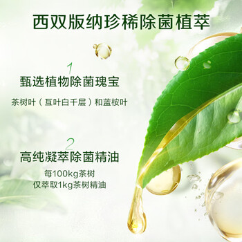 立白 洗衣液 卫仕天然除菌除螨洗衣液(青翠茶园)1kg 手洗机洗