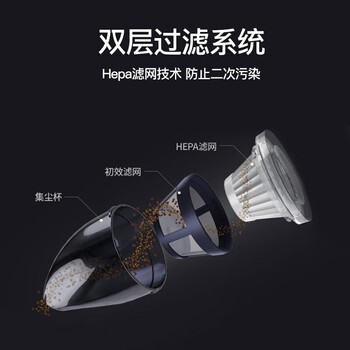 morphyrichards摩飞电器 吸尘器车载吸尘器臭氧杀菌无线家用除螨空气净化机MR3936 铁灰色+洗洁精一瓶