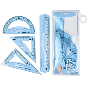 晨光(M&G)文具套尺尺子套装小学生考试 4件套(直尺15cm+三角尺*2+量角器)颜色随机ARLN0467中考高考 晨光(M&G)文具套尺尺子套装小学生考试 4件套(直尺15cm+三角尺*2+量角器)颜色随机ARLN0467中考高考